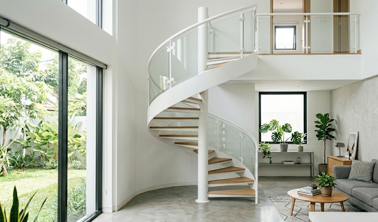 Tangga Putar Minimalis Jadi Pilihan Favorit untuk Rumah Bertingkat Modern