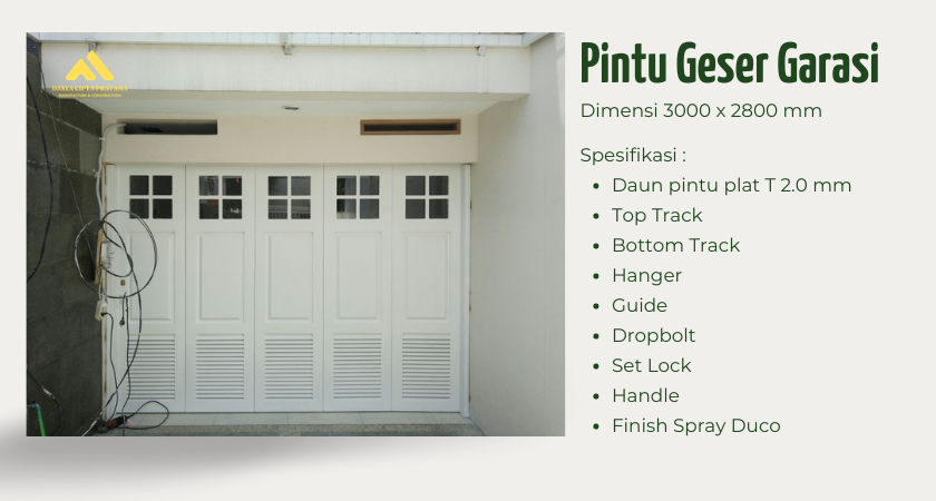Pintu Geser Garasi Minimalis