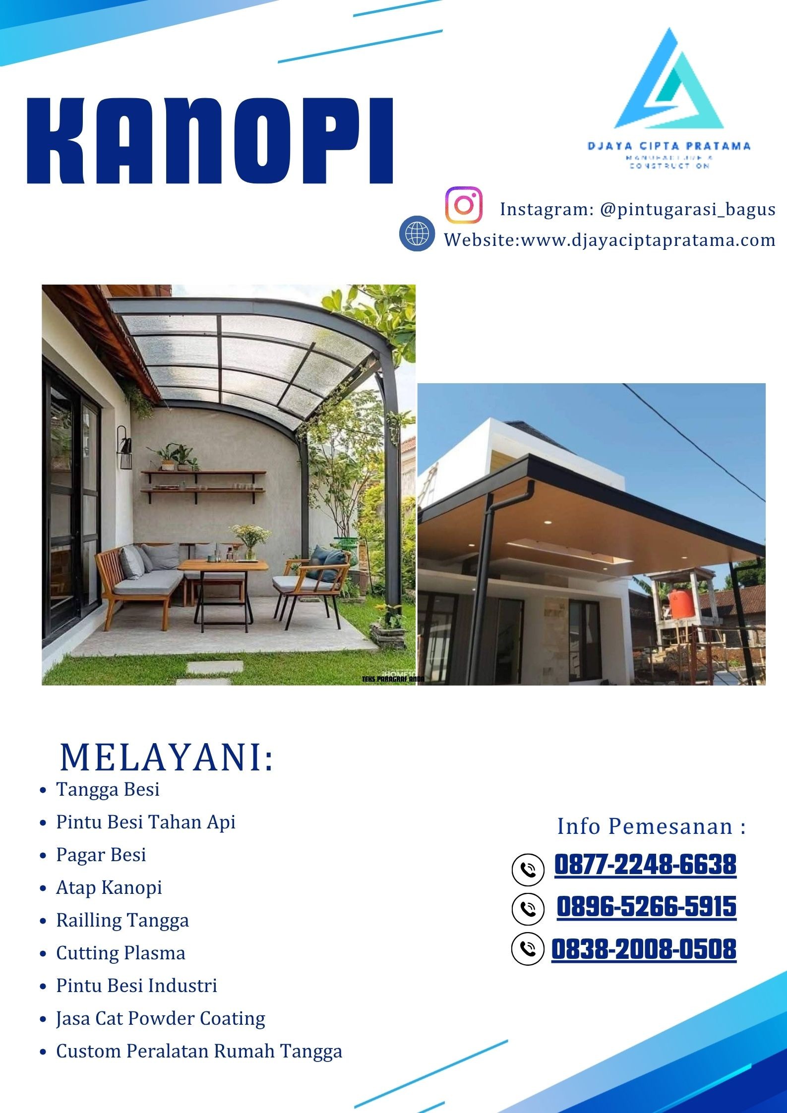 Pasang Kanopi Sekali, Nyaman Bertahun-tahun