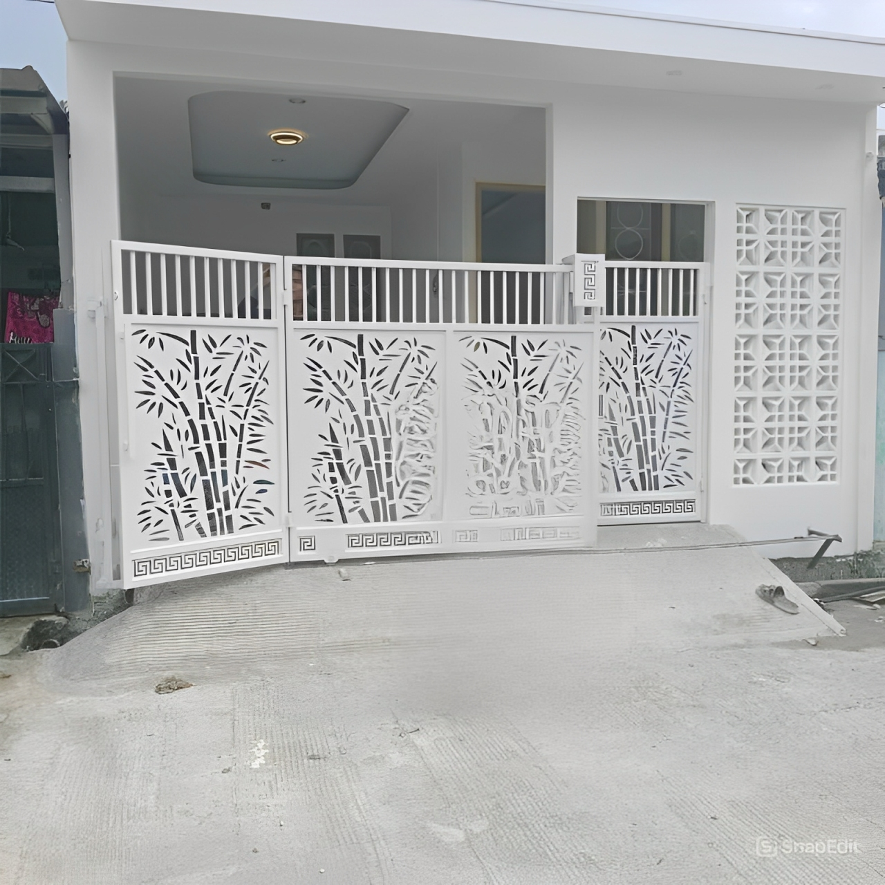 Pagar Plat Besi Motif